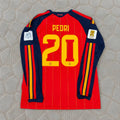 Pedri #20 Spain 2026 World Cup Home Long Sleeve Jersey Trikot Maillot