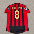 Gennaro Gattuso 8 – Milan 2004/2005 Red & Black Home Retro Kit Jersey Trikot Maillot