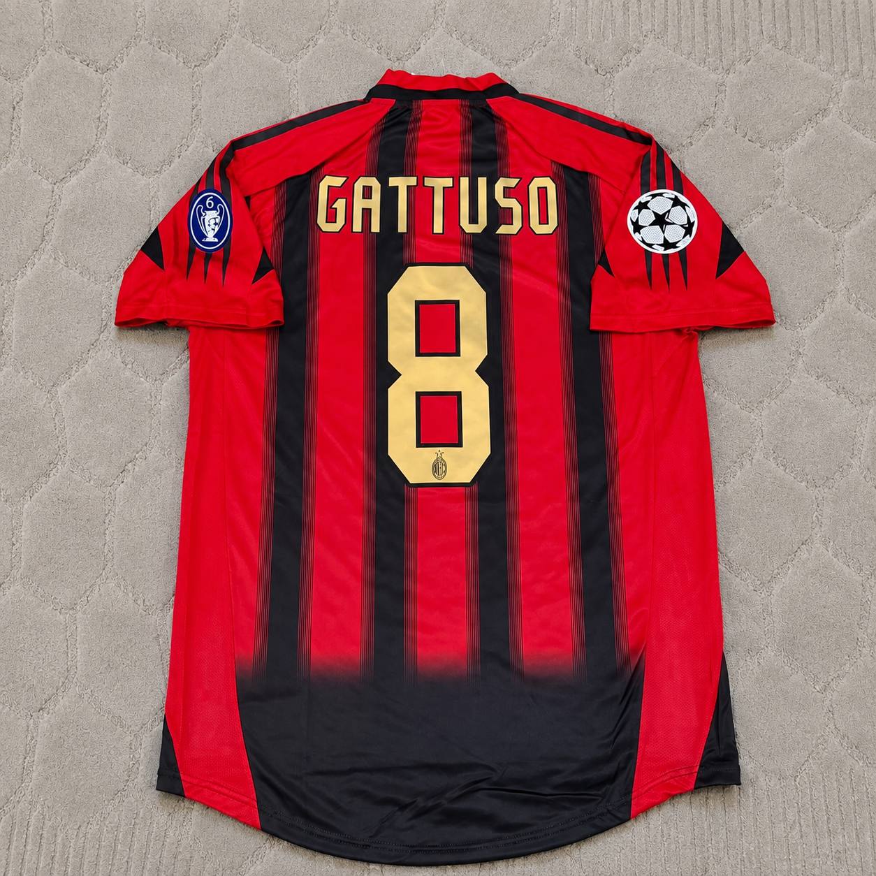Gennaro Gattuso 8 – Milan 2004/2005 Red & Black Home Retro Kit Jersey Trikot Maillot