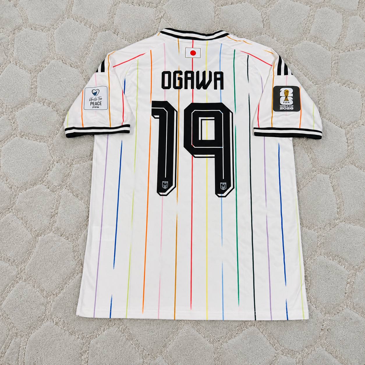 Koki Ogawa Japan 2026 World Cup Away White Football Jersey Trikot Maillot