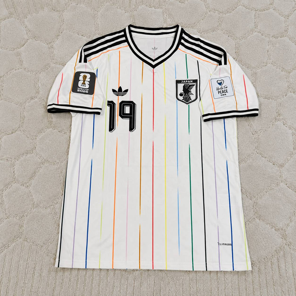 Koki Ogawa Japan 2026 World Cup Away White Football Jersey Trikot Maillot