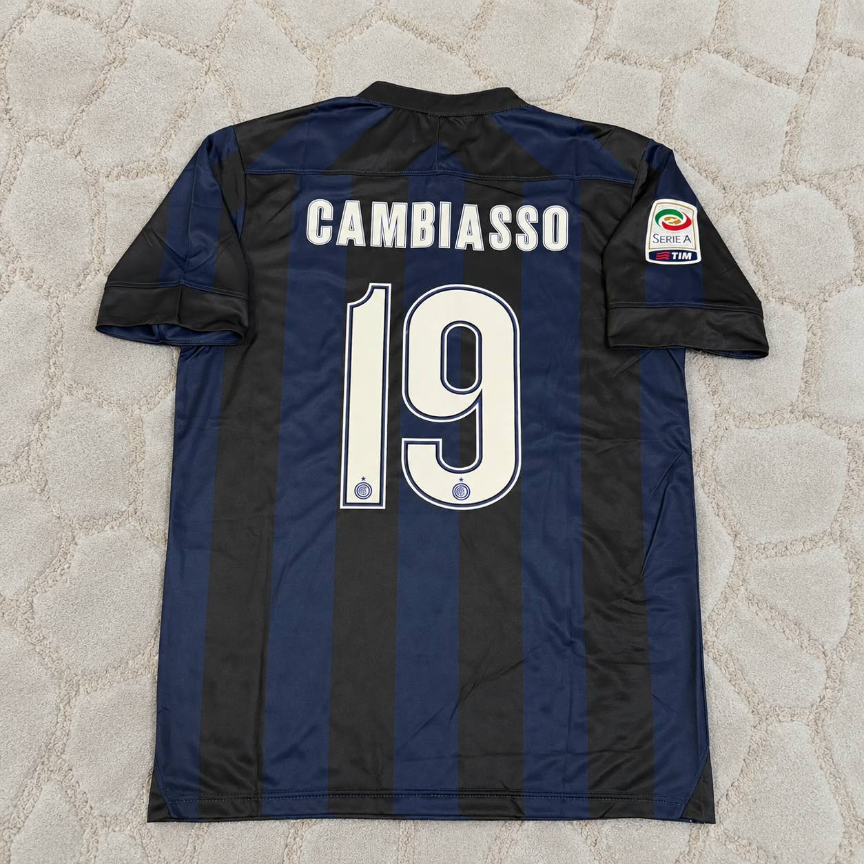 Esteban Cambiasso Inter Milan 2013–2014 Home Retro Football Jersey Kit