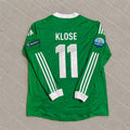 Miroslav Klose Germany EURO 2012 Long Sleeve Green Retro Football Jersey