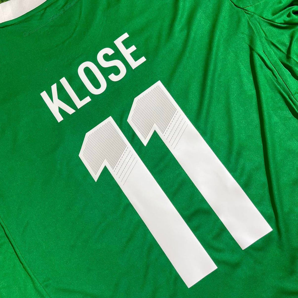 Miroslav Klose Germany EURO 2012 Long Sleeve Green Retro Football Jersey
