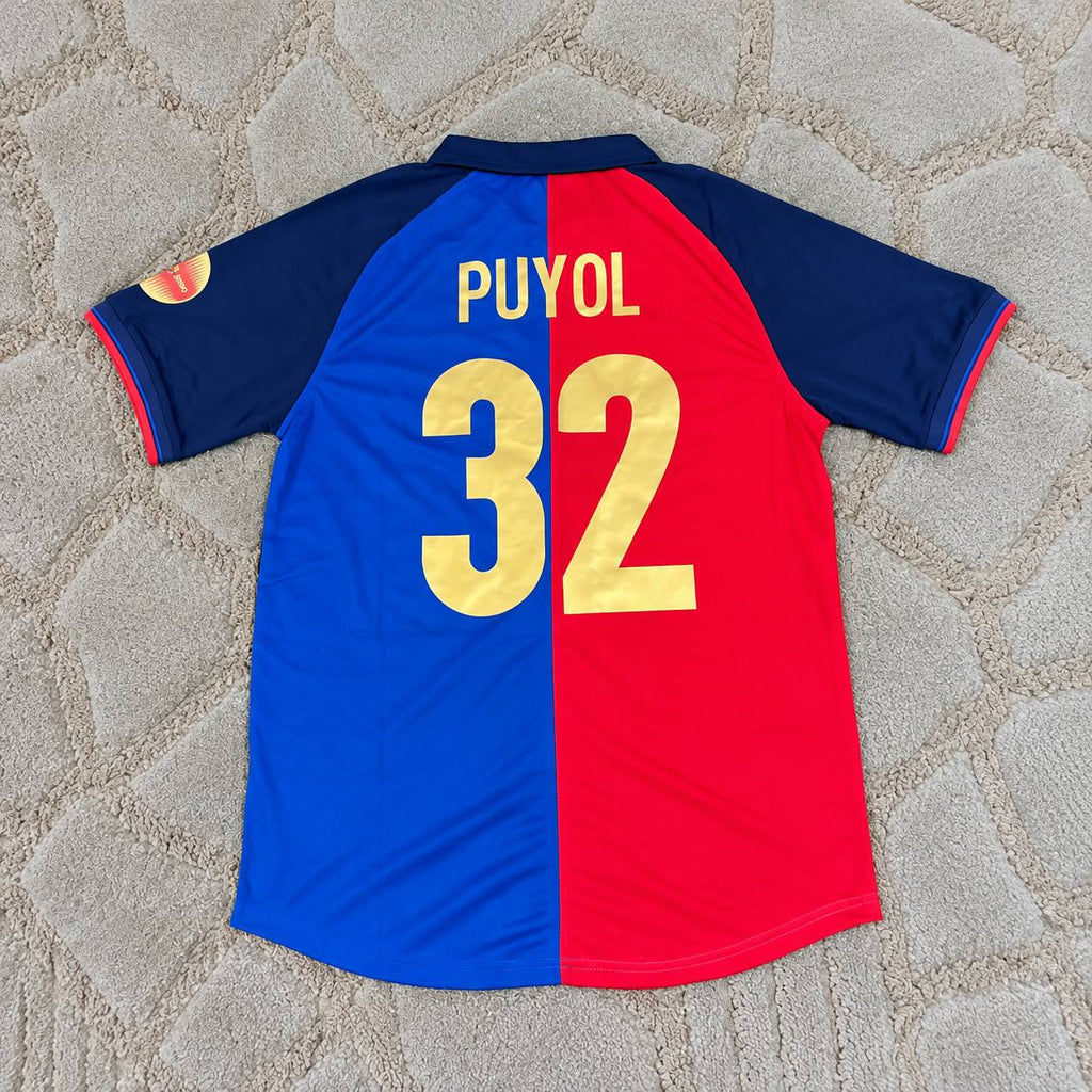 Carles Puyol Barcelona 1998/1999 Retro Football Jersey Trikot Maillot Magliaa