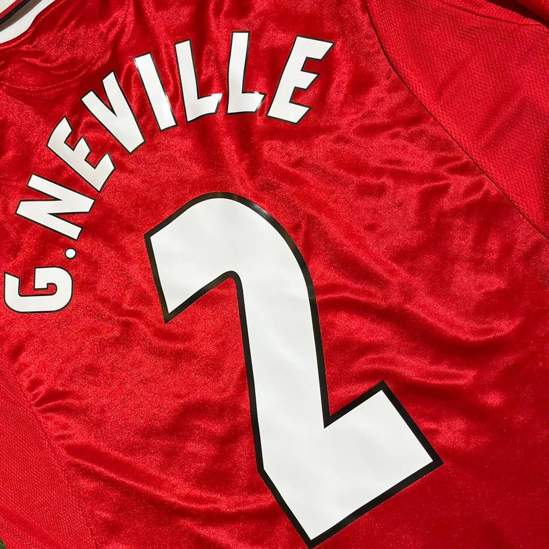 Gary Neville Manchester United 1999 Champions League Final Retro  Soccer Football Jersey