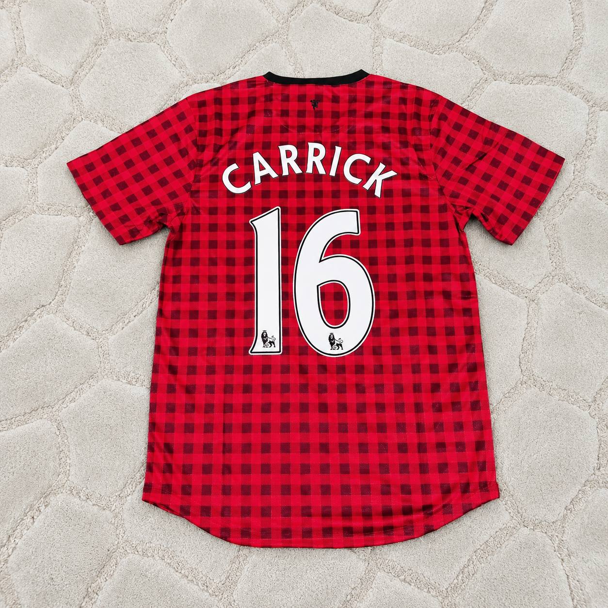 Michael Carrick Manchester United 2012 2013 Season Red Retro Jersey Maillot Trikot