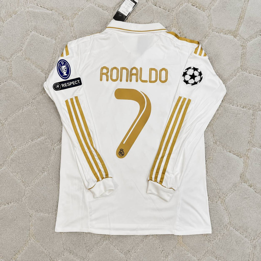 Cristiano Ronaldo Real Madrid 2011 2012 Champions League Long Sleeve Jersey