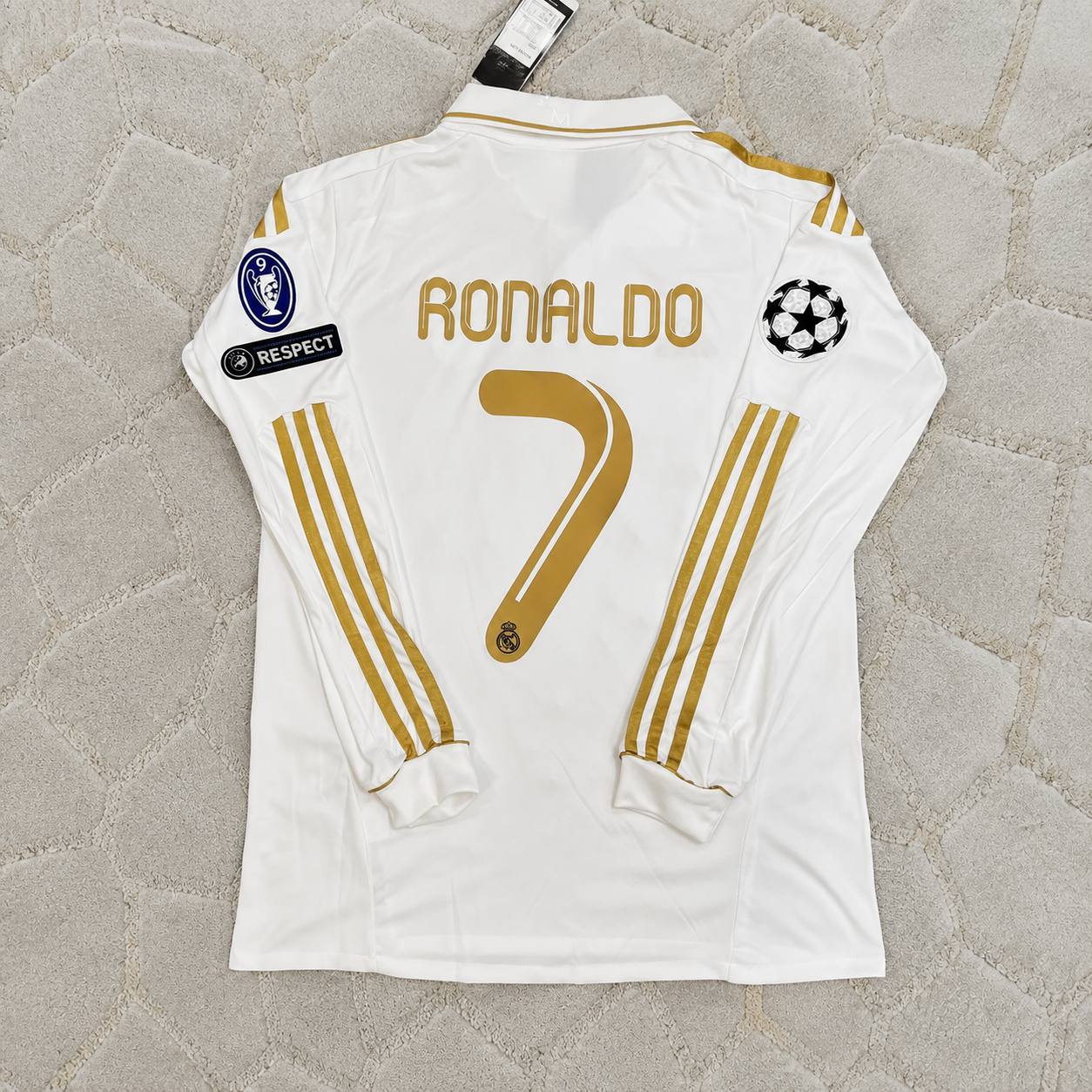 Cristiano Ronaldo Real Madrid 2011 2012 Champions League Long Sleeve Jersey