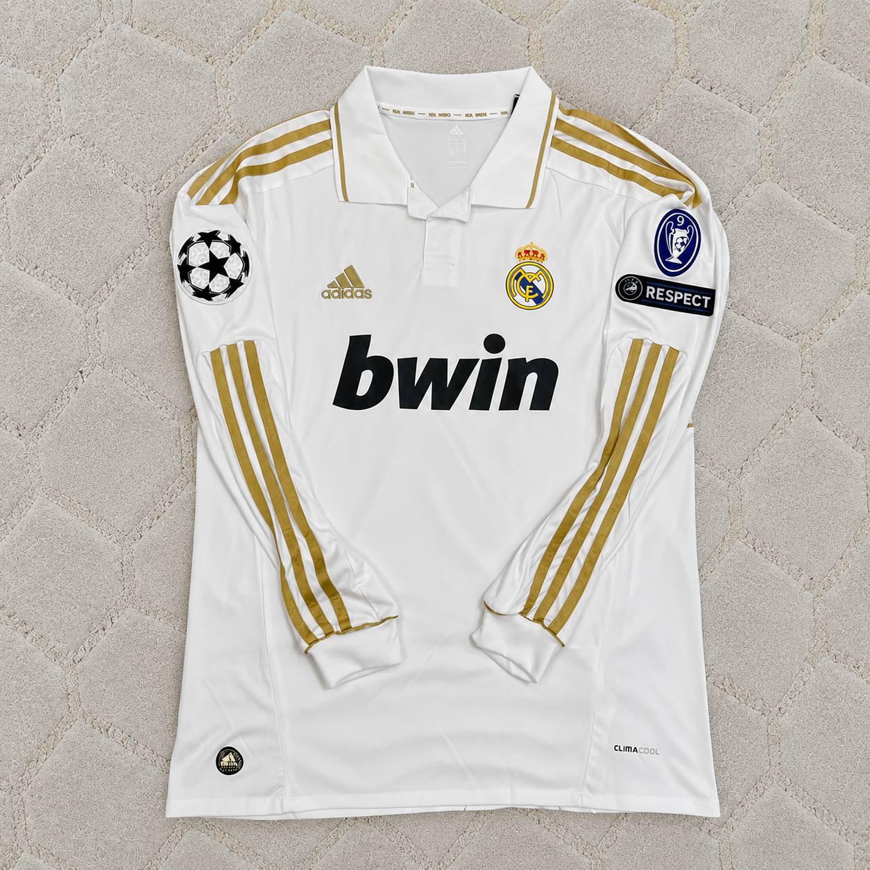 Cristiano Ronaldo Real Madrid 2011 2012 Champions League Long Sleeve Jersey