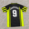 Stephane Chapuisat Dortmund 1996/1997 Season Away Black Yellow Retro Football Jersey Trikot