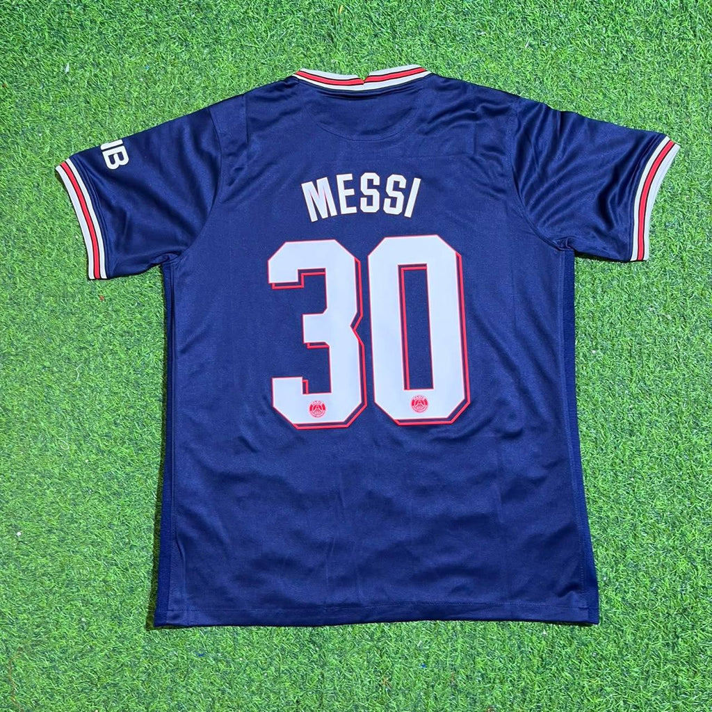 Lionel Messi #30 PSG 2021/2022 Season Home Blue  Football Jersey Soccer Trikot Maillot Magliaa