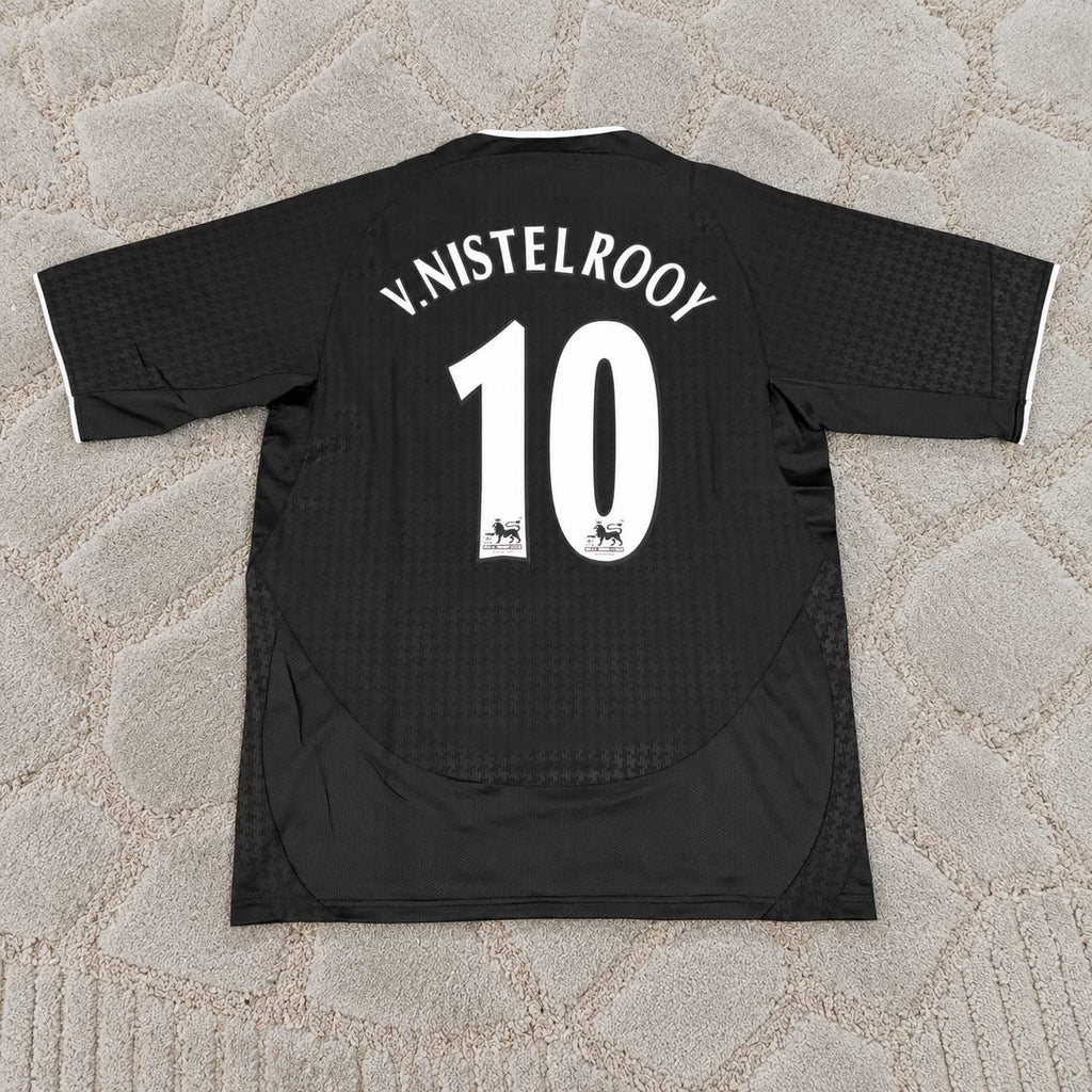 Ruud van Nistelrooy Manchester United 2003 2004 Away Black Retro Football Jersey Soccer Trikot Maillot