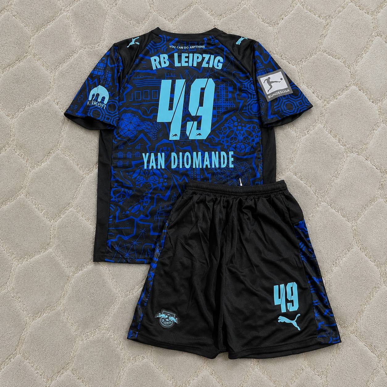 Yan Diomande #49 RB Leipzig New Season Kids Football Jersey