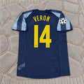 Juan Sebastian Veron #14 Inter Milan 2004 2005 Retro Football Jersey Trikot Maillot