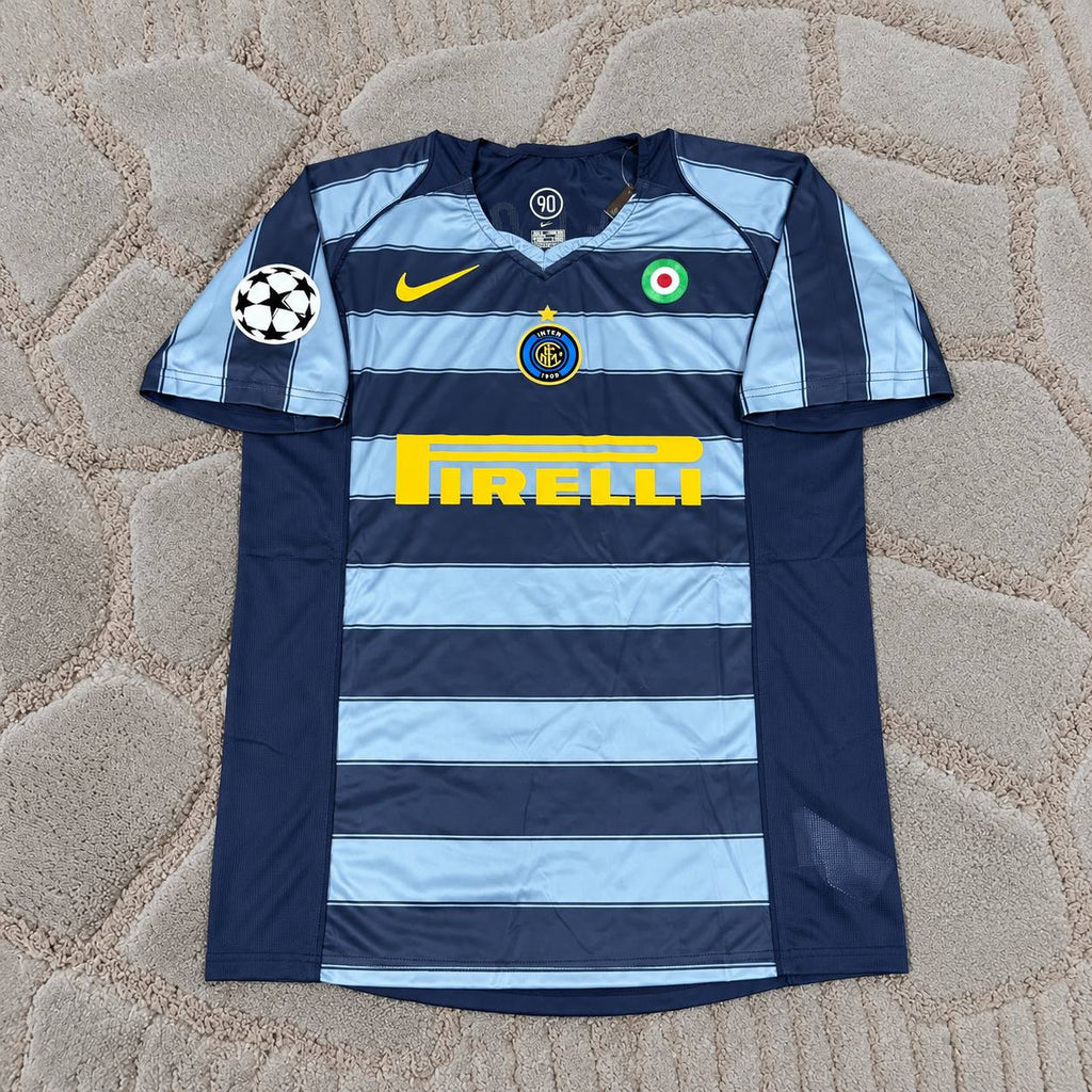 Juan Sebastian Veron #14 Inter Milan 2004 2005 Retro Football Jersey Trikot Maillot