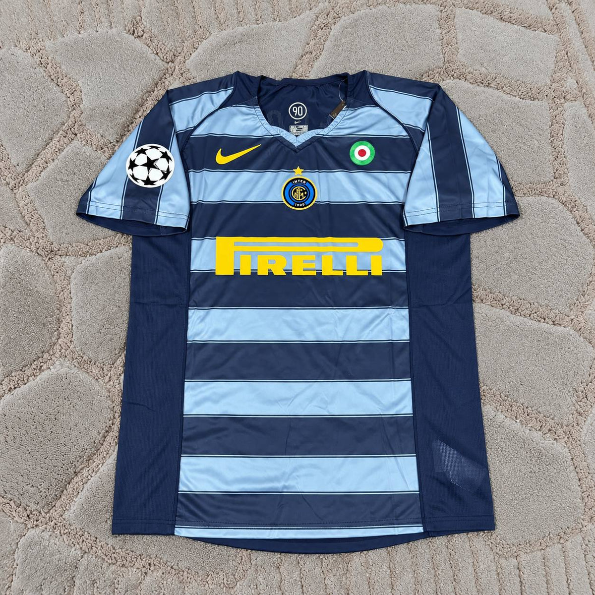 Juan Sebastian Veron #14 Inter Milan 2004 2005 Retro Football Jersey Trikot Maillot