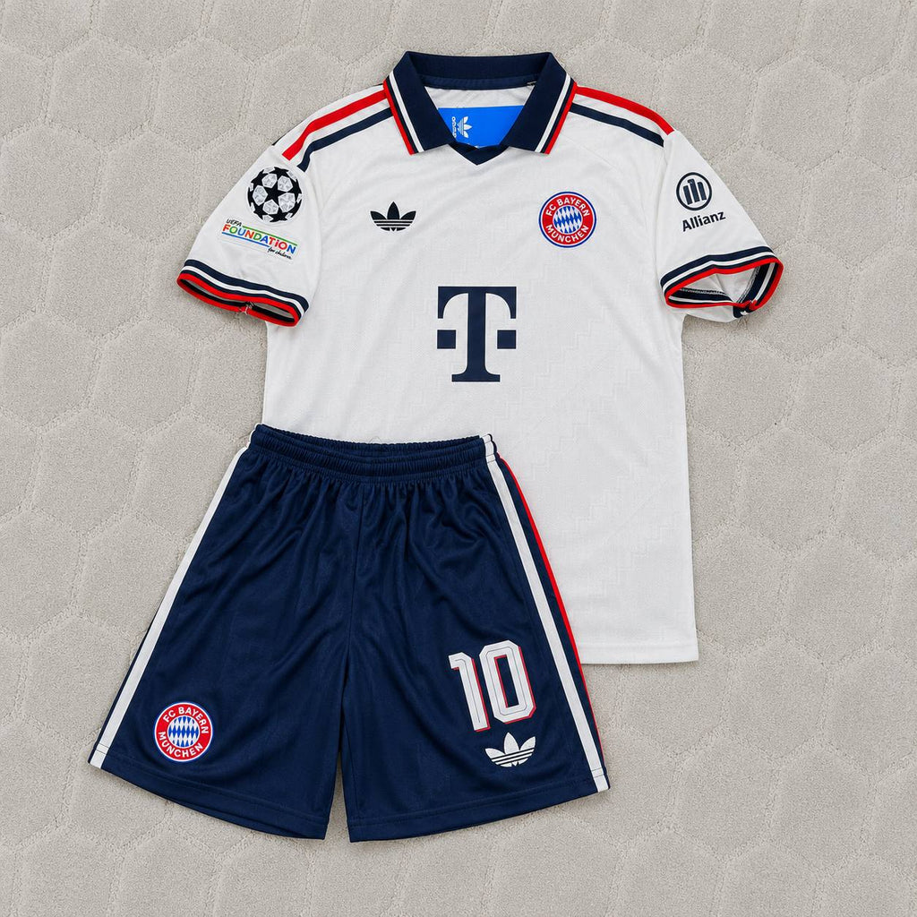 Jamal Musiala Bayern Munich 2027 New Season Away Kids New Season Football Jersey Kit