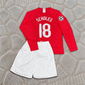 Paul Scholes Manchester United 2008 Champions Leage Final Kids Retro Long Sleeve Football Jersey Kit Trikot Maillot