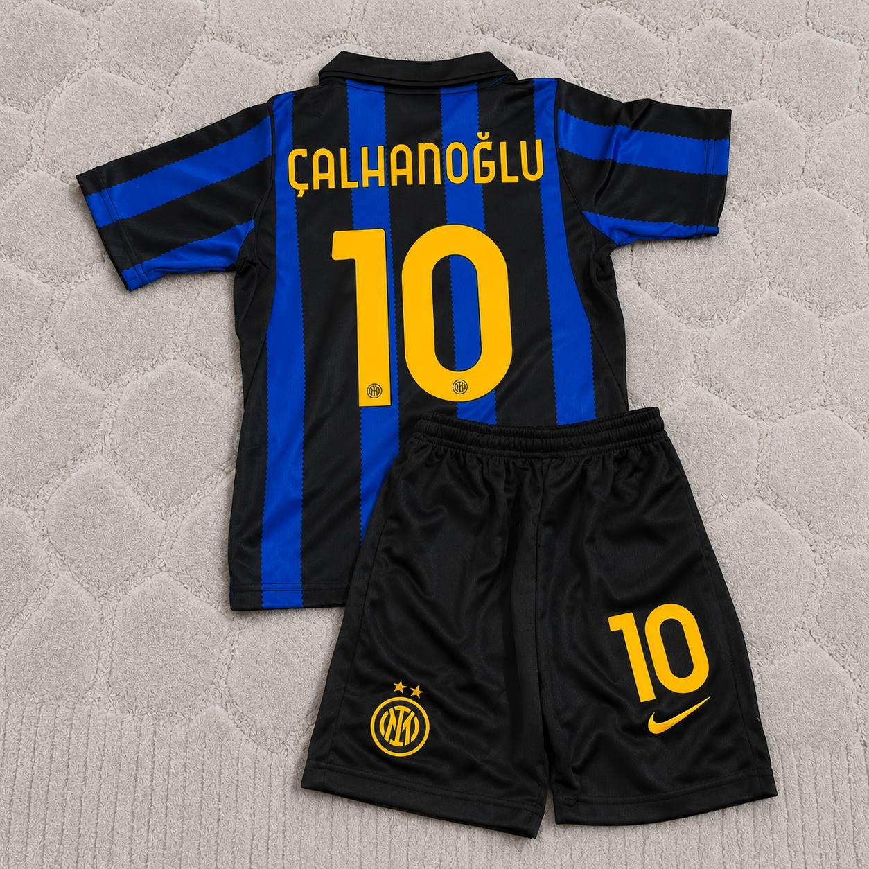 Hakan Calhanoglu Inter Home New Season 2027 Kids Jersey Trikot Maillot Soccer Shirt