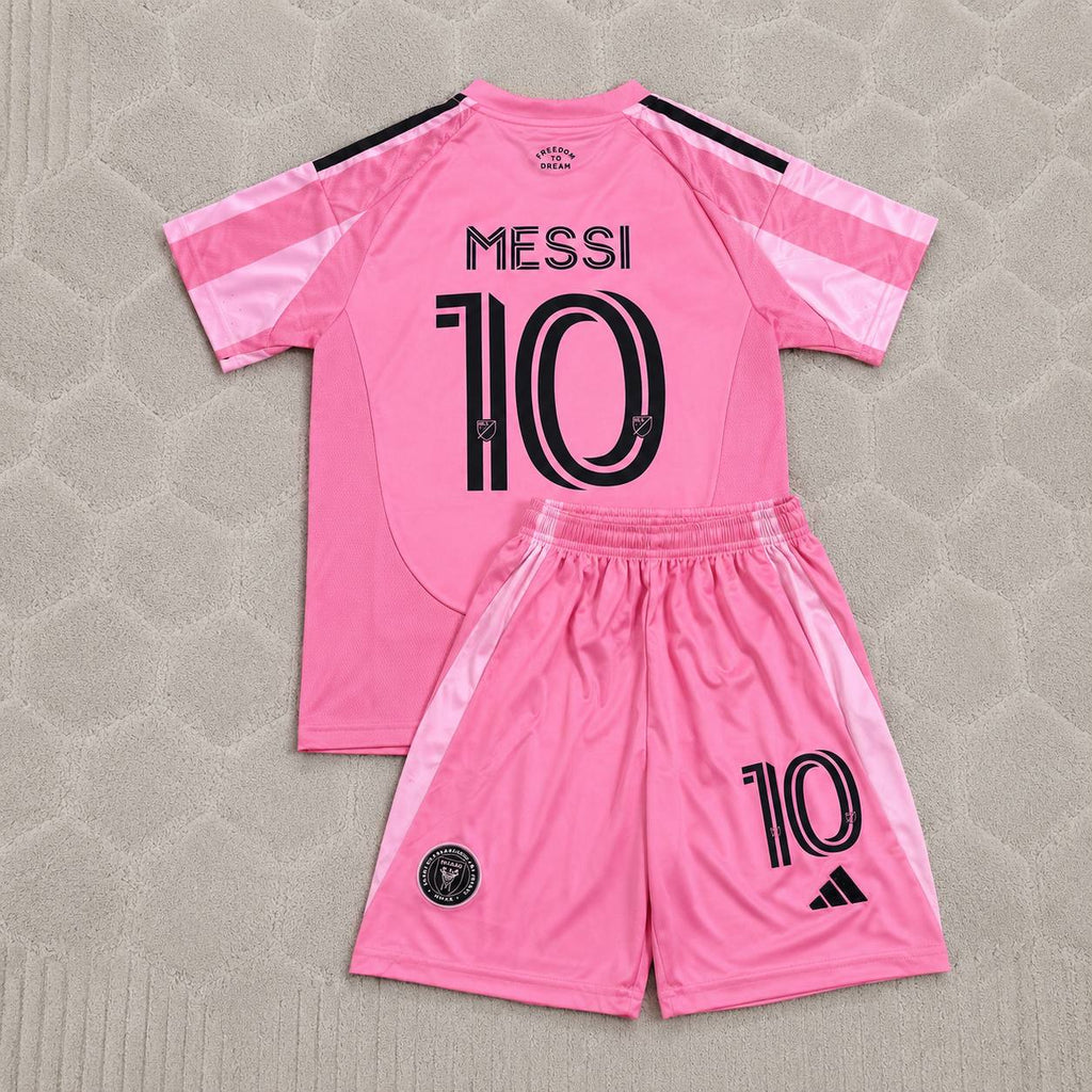 Lionel Messi Inter Miami 2027 New Season Pink Kids Jersey Soccer Shirt Trikot Soccer Shirt