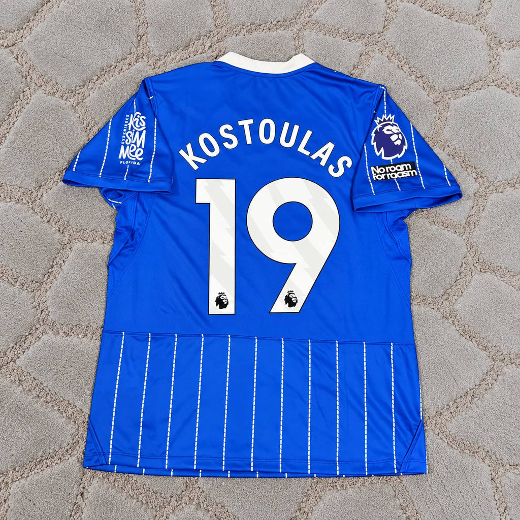 Charalampos Kostoulas Brighton 2026 2027 #19 Home Blue Football Jersey Trikot Maillot