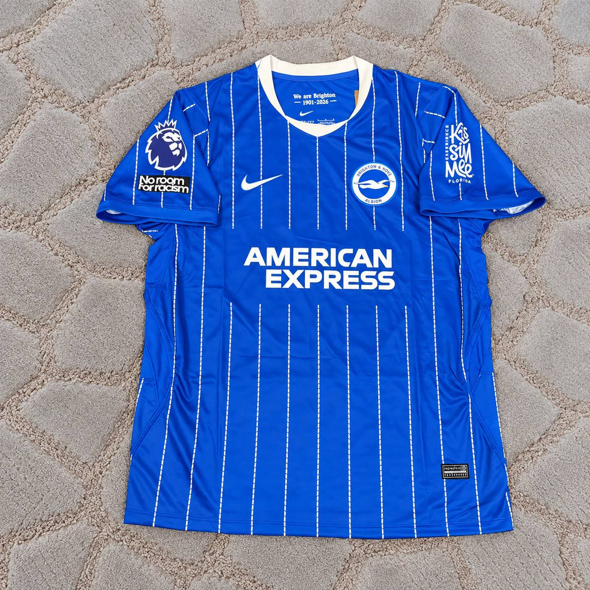Charalampos Kostoulas Brighton 2026 2027 #19 Home Blue Football Jersey Trikot Maillot