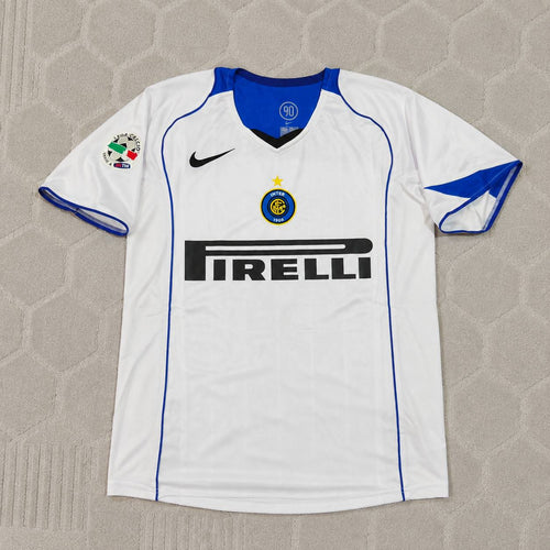 Adriano Inter Milan 2004-2005 Retro White Football Jersey