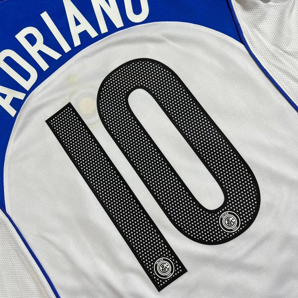 Adriano Inter Milan 2004-2005 Retro White Football Jersey