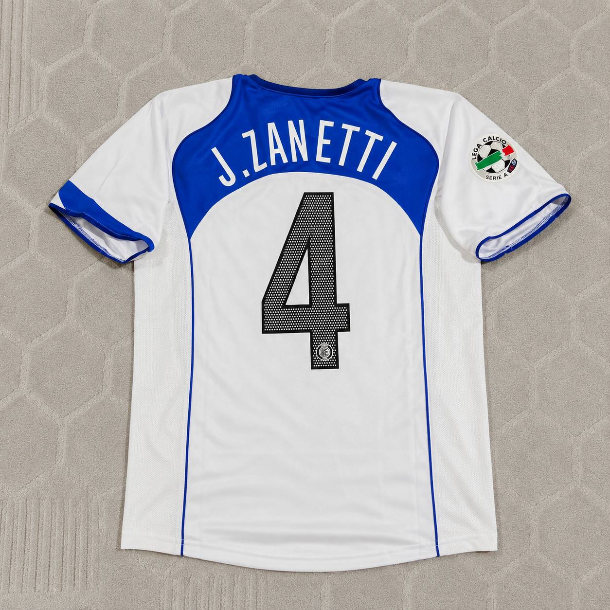 Javier Zanetti Inter Milan 2004-2005 Retro White Football Jersey