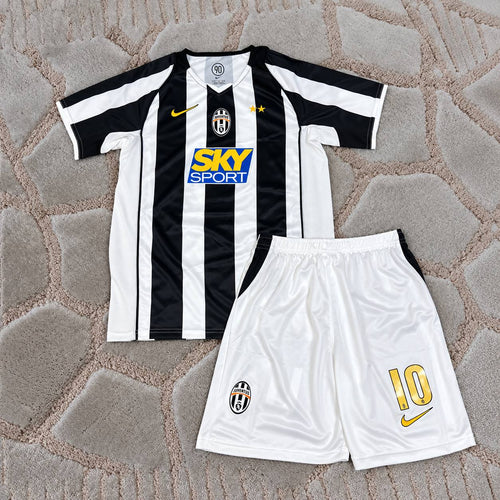 Alessandro Del Piero Juventus 2004 2005 White Black Kids Retro Football Jersey Soccer Trikot Maillot