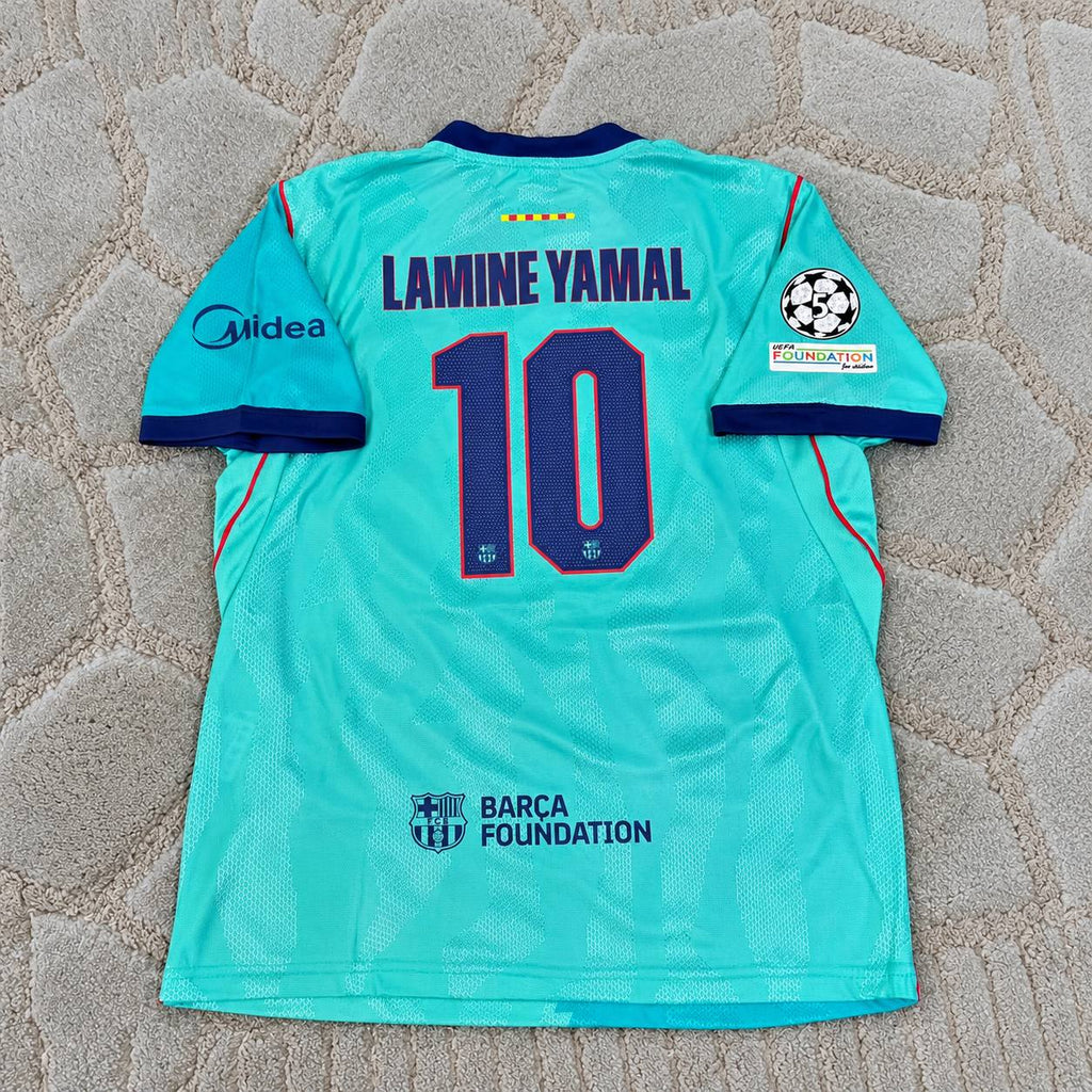 Lamine Yamal Barcelona 2026 2027 Third Champions League Patch Football Jersey Soccer Trikot Maillot Magliaa