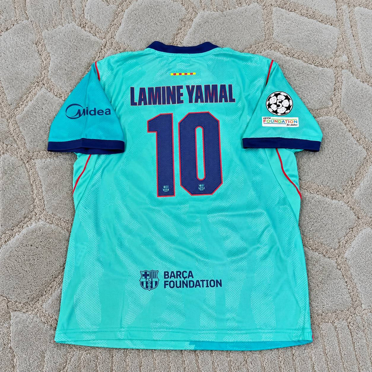 Lamine Yamal Barcelona 2026 2027 Third Champions League Patch Football Jersey Soccer Trikot Maillot Magliaa