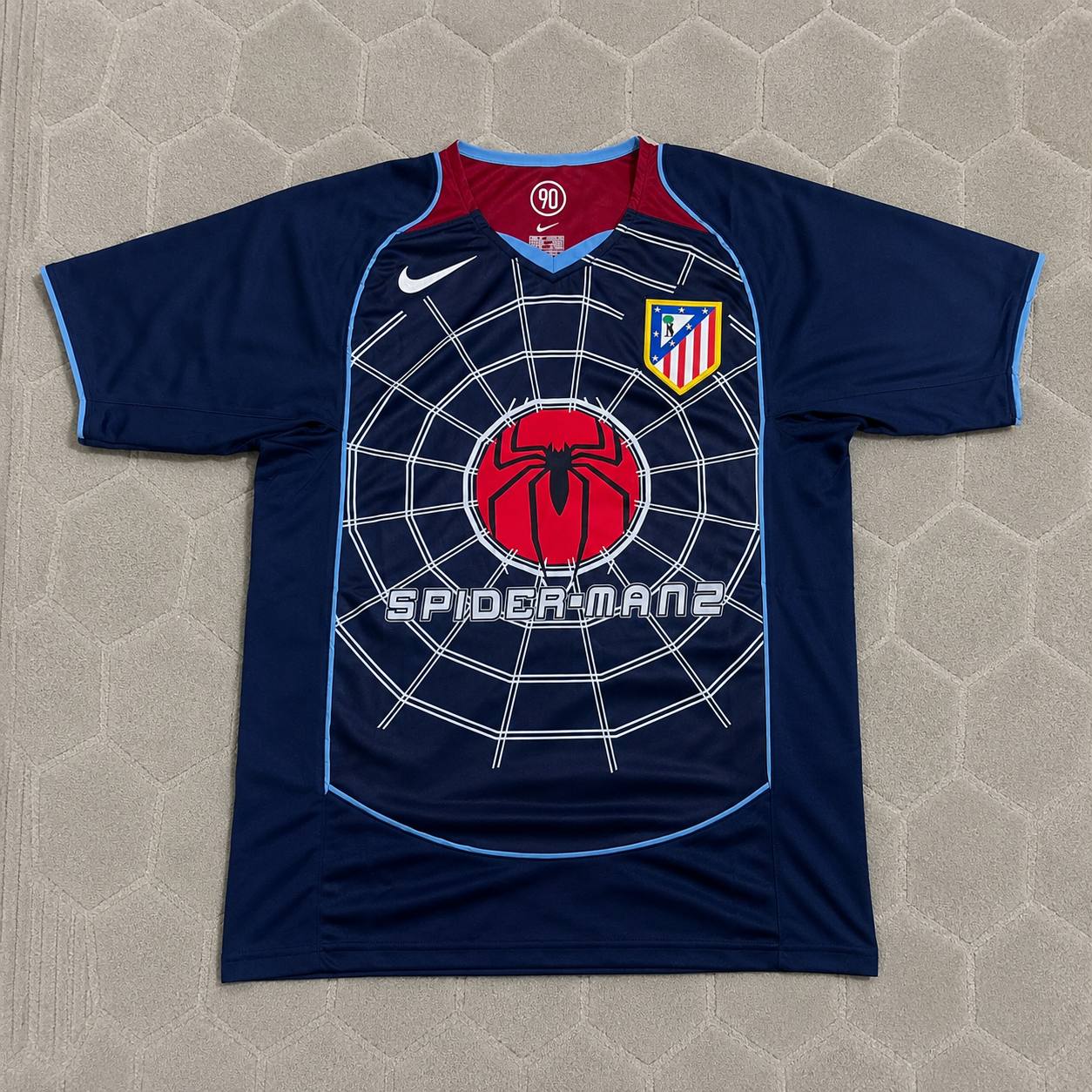 Antoine Griezmann #7 Atletico Madrid SpiderMan Retro Football Jersey