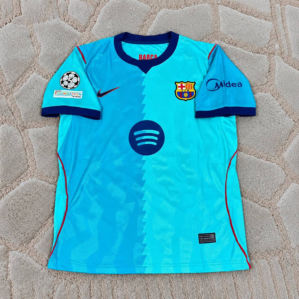 Lamine Yamal Barcelona 2026 2027 Third Champions League Patch Football Jersey Soccer Trikot Maillot Magliaa