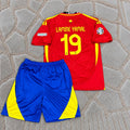 Lamine Yamal Spain EURO 2024 Final Kids Football Jersey Kit Soccer Shirt Trikot Maillot Magliaa