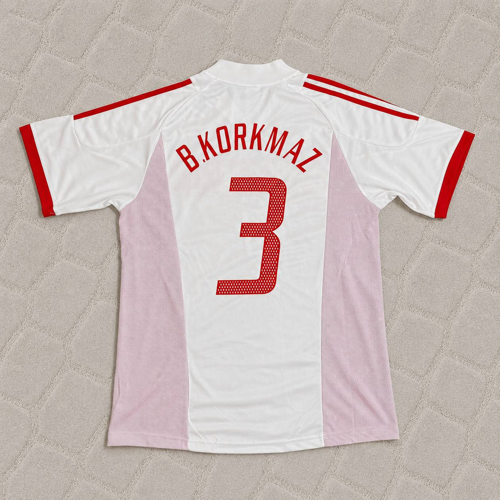 Bülent Korkmaz Türkiye 2002 World Cup White Retro Football Jersey