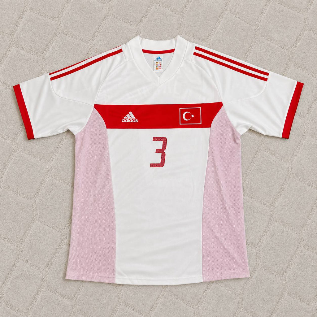Bülent Korkmaz Türkiye 2002 World Cup White Retro Football Jersey