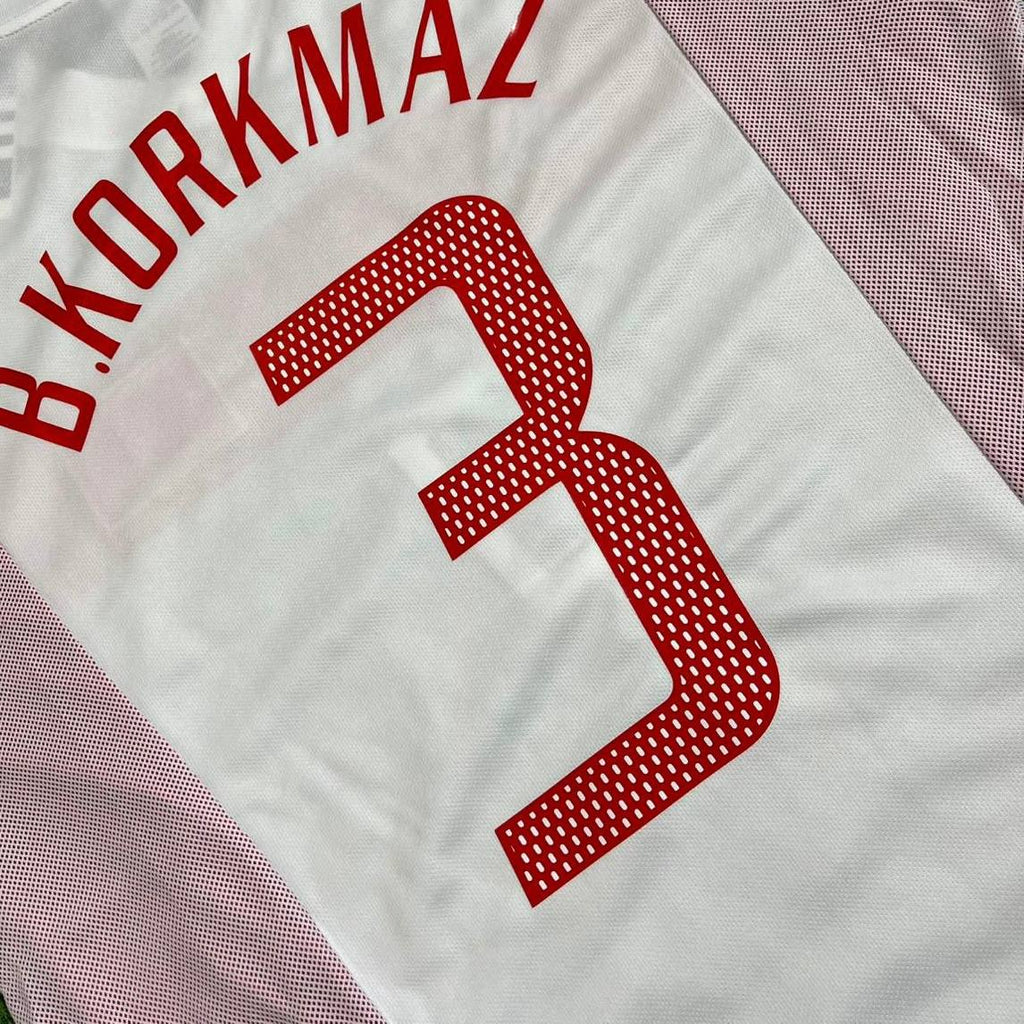 Bülent Korkmaz Türkiye 2002 World Cup White Retro Football Jersey