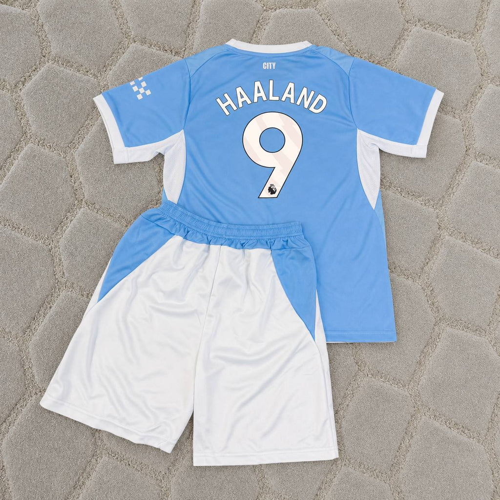 Erling Haaland Manchester City 2026-27 Home New Season Kids Jersey Trikot Maillot Soccer Shirt
