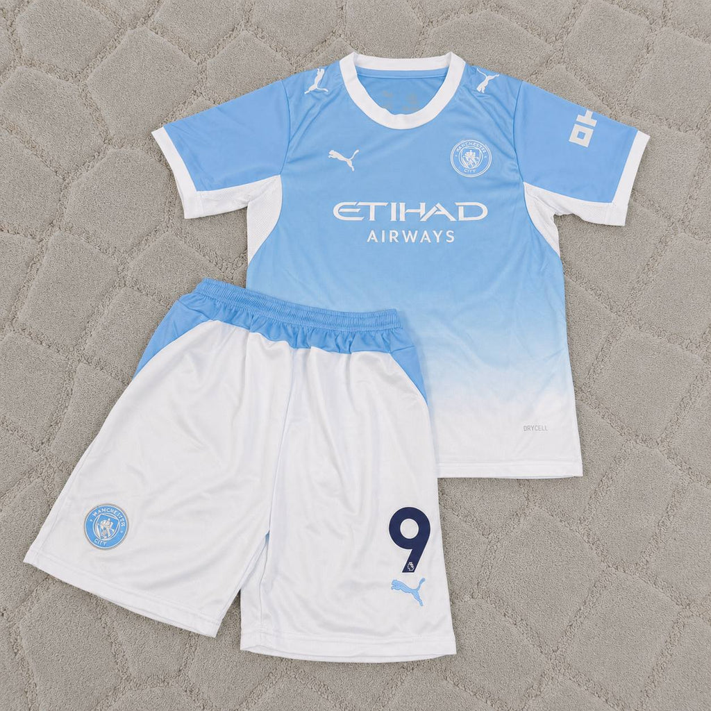 Erling Haaland Manchester City 2026-27 Home New Season Kids Jersey Trikot Maillot Soccer Shirt