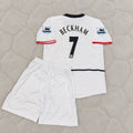 David Beckham Manchester United White Kids Retro Jersey