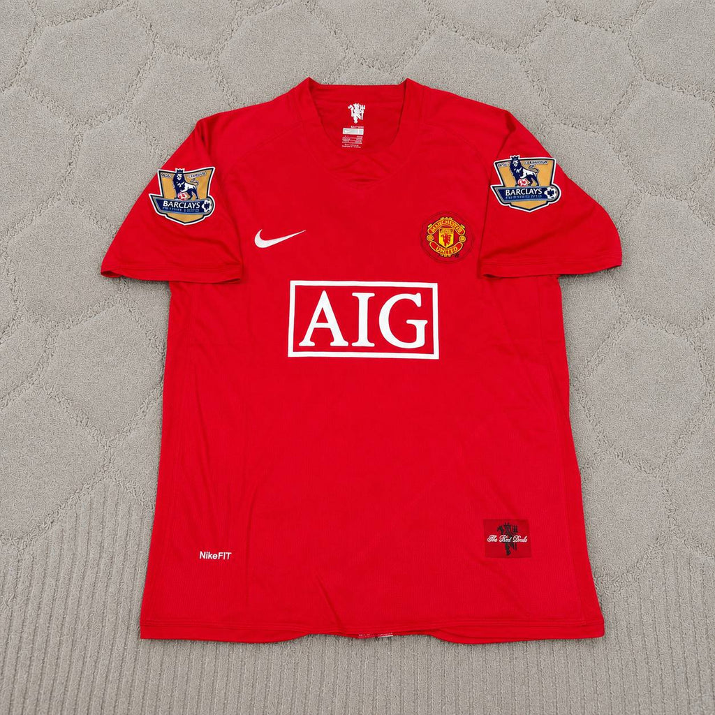 Owen Hargreaves Manchester United 2007 2008 EPL Retro Red Jersey Trikot