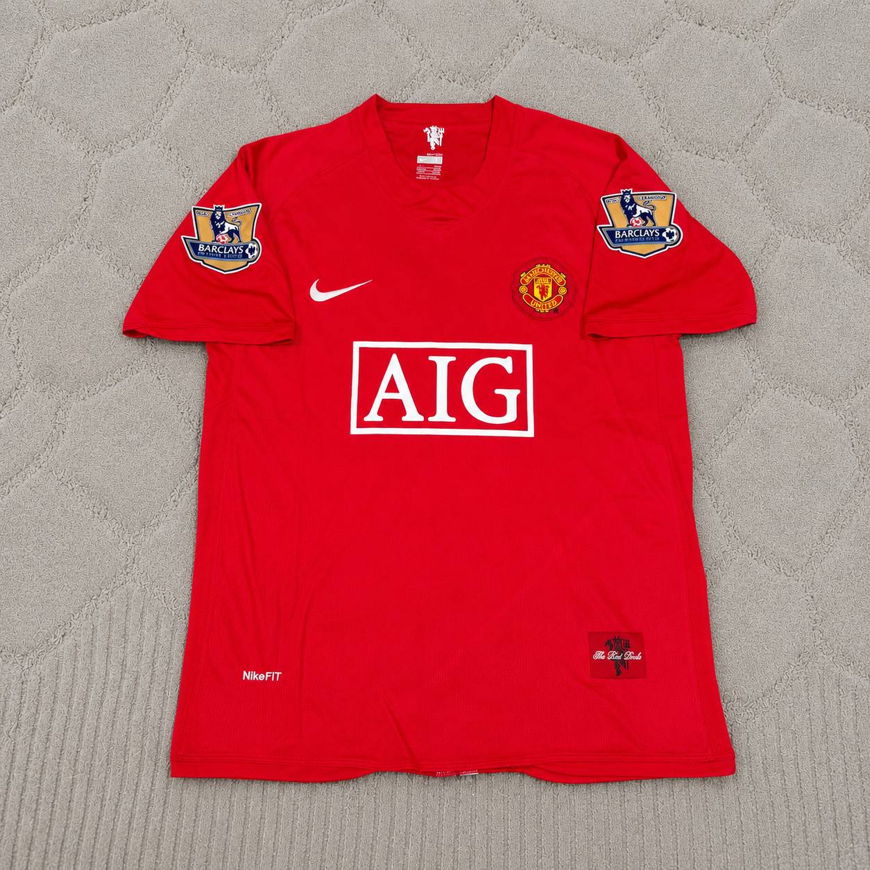 Owen Hargreaves Manchester United 2007 2008 EPL Retro Red Jersey Trikot