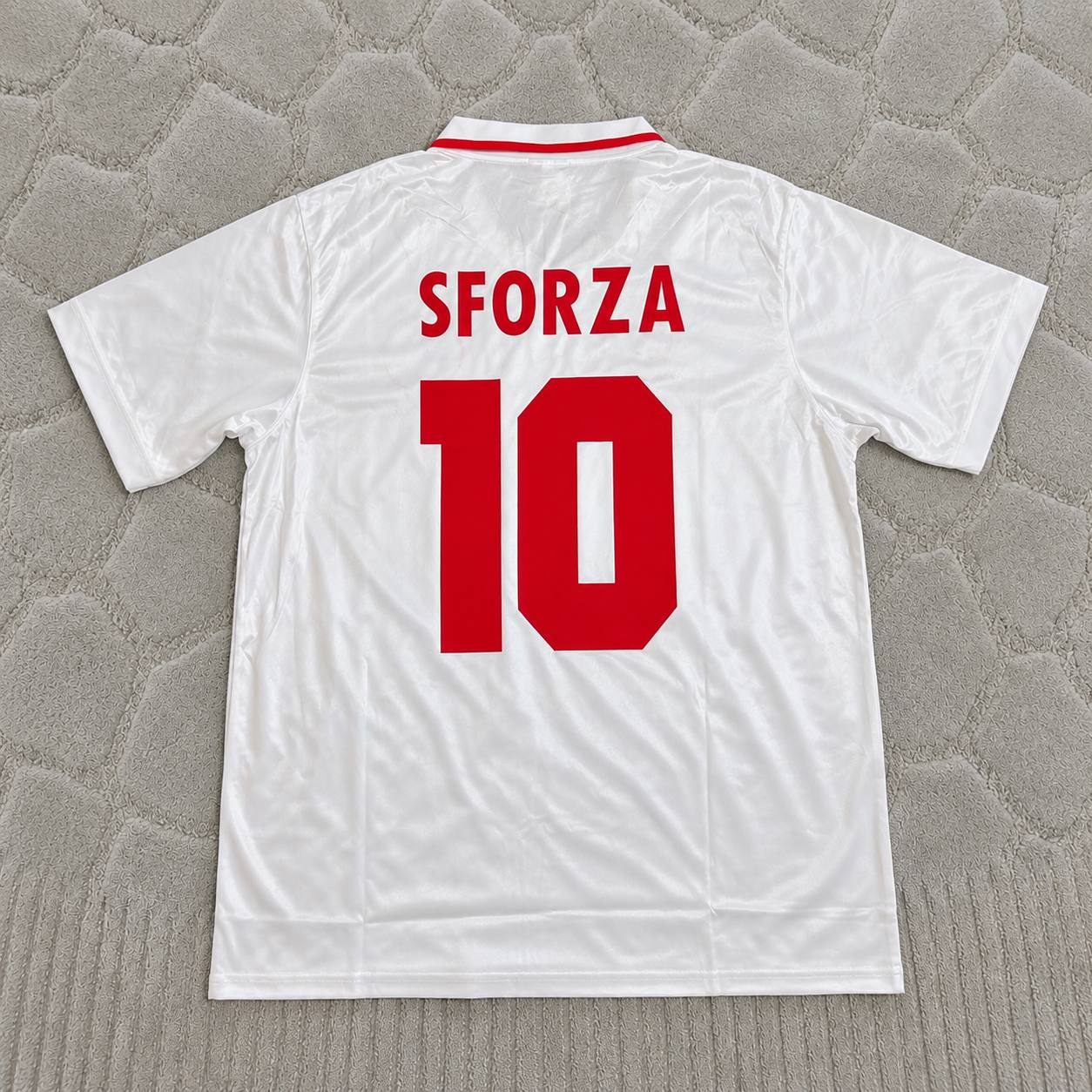 Ciriaco Sforza Switzerland 1994 World Cup White Retro Football Jersey