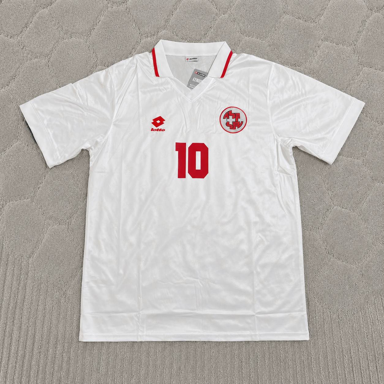 Ciriaco Sforza Switzerland 1994 World Cup White Retro Football Jersey