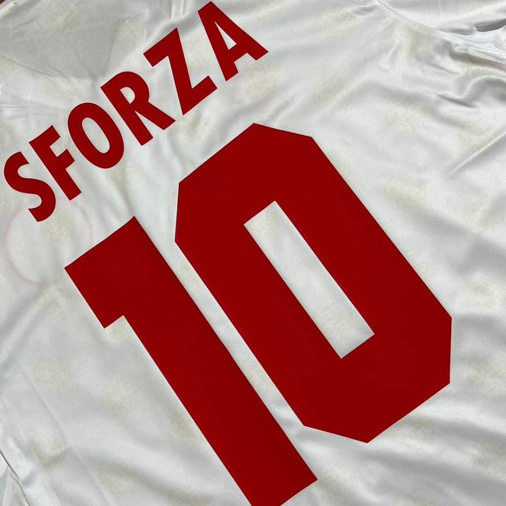 Ciriaco Sforza Switzerland 1994 World Cup White Retro Football Jersey