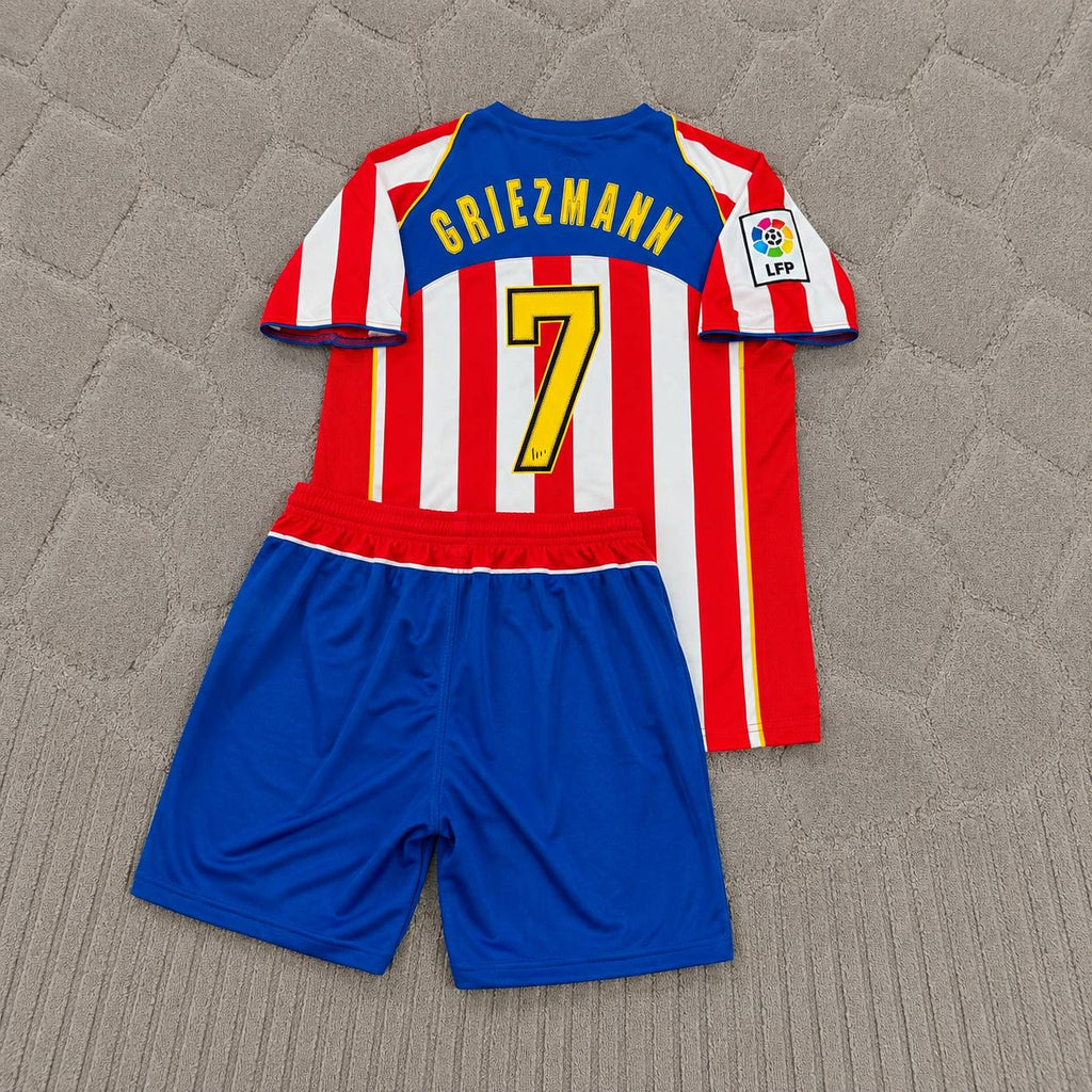 Antoine Griezmann #7 Atlético Madrid Spider-Man Kids Retro Football Jersey