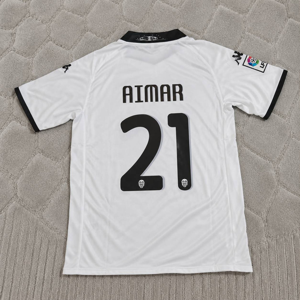 Pablo Aimar #21 Valencia White Retro Football Jersey