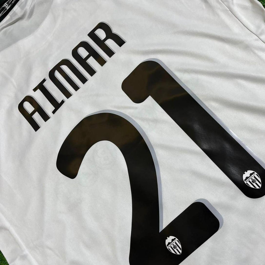 Pablo Aimar #21 Valencia White Retro Football Jersey